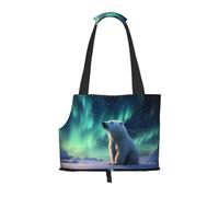 Little Polar Bear - Bolso de hombro para mascotas con estampado de oso polar para salir, bolsa de hombro de doble propósito para perros y gatos