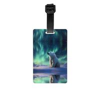 Little Polar Bear - Etiqueta de identificación de equipaje de viaje impresa de 3.3 x 2.1 pulgadas para equipaje facturado de aerolínea/equipaje de viaje