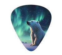Little Polar Bear - Púas de guitarra en tamaños finos, medianos y gruesos, juego de 12 piezas, adecuadas para guitarra eléctrica y varios instrumentos
