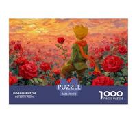 Little Prince Sits Top The Red Roses 1000 Pcs Premium-Karton Puzzle Rose Boy Stressabbau Familienspiel Puzzles Als Wohnaccessoires 70x50cm/1000pcs