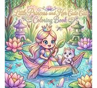 Little Princess and Her Cute Cat Coloring Book: Magical Fantasy Journey with Adorable Characters and Whimsical Scenes for Girls, Toddlers, and Kids Ages 4-8