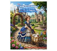 Little Princesses and Their Lovely Pets Coloring Book: Fun and Easy Coloring Pages for Girls Ages 6-12