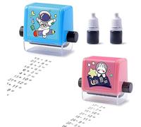 Little Professor: Juego De Aprendizaje De Matemáticas Para Niños, 2 Unidades De Sellos De Rally Matemático Con Números, Sellos Para Profesores De Primaria, Con Impresiones En Negro De Sumas Y Restas