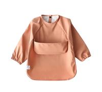 Little Puki Babero impermeable con mangas largas para bebés, Baberos para alimentación infantil, Babero con bolsillo, Delantal de pintura, Bata antisuciedad, Unicolor o estampado, 0 a 36 meses