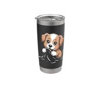 Little Puppy Dog Lover Kids Girl Women Men Vaso térmico de acero inoxidable de doble pared