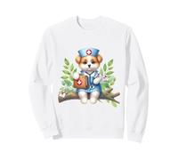 Little Puppy Enfermera Estetoscopio Perro Médico Sudadera