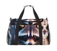 Little Raccoon Face Print - Bolsa de viaje de gran capacidad, elegante y funcional, Negro -, Talla única