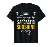 Little Ray of Sarcastic Sunshine Hello Summer Vibes Beach Camiseta