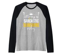 Little Ray of Sarcastic Sunshine Hello Summer Vibes Beach Camiseta Manga Raglan