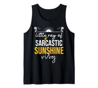 Little Ray of Sarcastic Sunshine Hello Summer Vibes Beach Camiseta sin Mangas