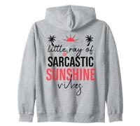 Little Ray of Sarcastic Sunshine Hello Summer Vibes Vacation Sudadera con Capucha