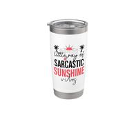 Little Ray of Sarcastic Sunshine Hello Summer Vibes Vacation Vaso térmico de acero inoxidable de doble pared