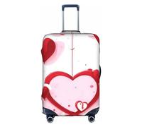 Little Red Heart - Funda lavable para equipaje, resistente a los arañazos, para equipaje de 18 a 32 pulgadas, Blanco, L