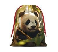 Little Red Panda - Bolsas de Navidad con cordón para recuerdos de fiesta, bolsas reutilizables para caramelos, bodas, San Valentín
