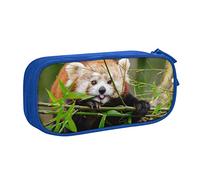 Little Red Panda - Estuche para lápices con cremallera, caja negra de gran capacidad para escuela, oficina y viajes, Blue, Talla única, Organizador de bolsas