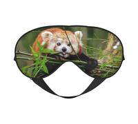 Little Red Panda - Máscara de ojos opaca suave de doble cara para relajación, presión cero