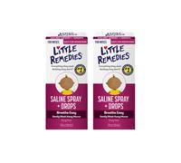 Little Remedies Saline Spray/Drops for Dry for Stuffy Noses, 1-Ounce (30 ml) (Pack of 2)