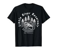 Little River Reservoir New Brunswick Canadá Camiseta gráfica económica, Hombre, Negro, S