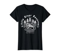 Little River Reservoir New Brunswick Canadá Camiseta gráfica económica, Mujer, Negro, M