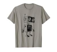 Little Robot Shirt Lindo Robot Sketch Kids I Black Edition Camiseta