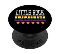 Little Rock Pride - Bandera de Arco Iris LGBT para Lesbianas PopSockets PopGrip Adhesivo