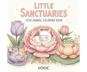 Little Sanctuaries : Cute Animal Coloring Book - Adorable Creatures Hiding in Beautiful Flowers for Relaxation and Stress Relief (Pawsitively Naughty - Funny and Cute Coloring)