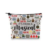 Little Shop-Horror inspirado en el terror, regalo para fanáticos musicales de terror espeluznante, es de una bolsa de maquillaje musical Broadway, De Shop Horror Eu, Bolsa de cosméticos con impresión