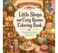 Little Shops and Cozy Rooms Coloring Book: A Relaxing Journey Through Cute Interiors and Fantasy Shops