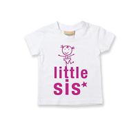 Little SIS Camiseta Bebé Niño Niños Disponible en Tallas 0-6 meses to 14-15 Years VARIOS COLORES DISPONIBLES hermana pequeña - Blanco, 3-4 Years