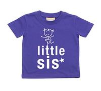 Little SIS Camiseta Bebé Niño Niños Disponible en Tallas 0-6 meses to 14-15 Years VARIOS COLORES DISPONIBLES hermana pequeña - Morado, 12-13 Years