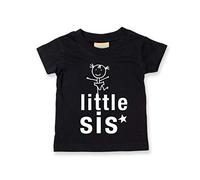 Little SIS Camiseta Bebé Niño Niños Disponible en Tallas 0-6 meses to 14-15 Years VARIOS COLORES DISPONIBLES hermana pequeña - Negro, 7-8 Years