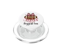 Little Sister Biggest Fan Football Cheer Big Sister Football PopSockets PopGrip para MagSafe