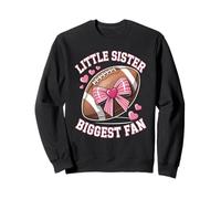 Little Sister Biggest Fan Game Day Cheer and Family Pride Sudadera