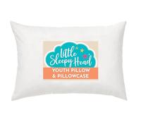 Little Sleepy Head Almohada Juvenil con Funda de Almohada (Blanco) - 16 x 22 - Suave e hipoalergénica - Mejor sueño para los niños - Tamaño Respaldado por Nuestra garantía Love The Fluff