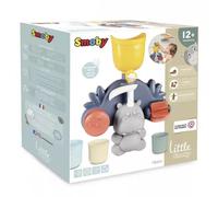 Smoby 7600140405 Juguete de Baño Hipopótamo, Con Cubeta y Parte Giratorias, Expulsa Agua, Juguete Bañera Niños Niñas A Partir de 1 Año