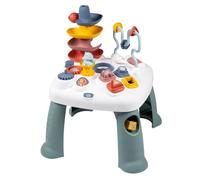 Little Smoby - Mesa de actividades - Numerosas funciones mecánicas - 4 formas, 1 pelota, 1 figura de hipopótamo - Desarrolla la motricidad fina - A partir de 12 meses - Fabricado en Francia