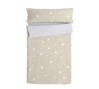 Happy Friday Saco nórdico 100% algodón beige 105x200 cm (cama 105) sin relleno