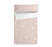 Little Star Pink Saco nórdico Rosa, 90x200 cm (Cama 90) Sin Relleno, 100% Algodón, Calidad de 150 Hilos