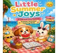 Little Summer Joys: A Cute and Cozy Summer Activities Coloring Book for Kids with Adorable Animal Friends, Beach Days, Picnics, Water Play, Gardening, Camping, and Sunny Outdoor Fun