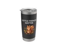 Little Things Matter Cute Squirrel Bellota Cozy Autumn Animal Vaso térmico de acero inoxidable de doble pared