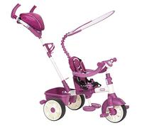 Little Tikes 4-in-1 Sports Edition Trike - Four Stages to Grow - Con Barra de Cintura, Asa y Asiento Ajustable con Arnés, Toldo de Sombra - Requiere Montaje - Para Niños de 9+ Meses - Rosa y Blanco