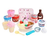 Little Tikes Creative Chefs Ice Cream Kit - con Arena Especial de Juego Make-It! Mix, 17 Accesorios, Juego de Simulación Realista, para Niños y Niñas Mayores de 3 Años, NO Comestible
