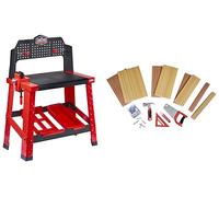 little tikes Creative Construction Workbench - Incluye Más de 15 Accesorios, Juego de Construcción para Niños y Niñas Mayores de 3 Años