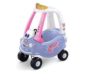 Little Tikes Fairy Cozy Coupe - Correpasillos con claxon que funciona de verdad, botón de arranque y tapa de combustible - Edades de 18 meses a 5 años