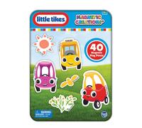 Little Tikes - Lata de creaciones magnticas - Juego de disfraces - Incluye 2 hojas de imanes de disfraces para mezclar y combinar con lata de al