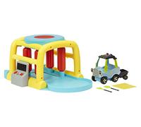 little tikes Let's Go Cozy Coupe - Túnel de Lavado Que Cambia de Color con vehículo Push and Play - Incluye camión Go Green,Set de Juego, Herramientas de jardín y Carrito - Edad: 3+