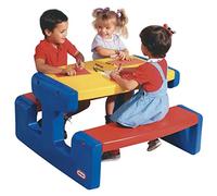 Little Tikes Mesa Grande de Picnic - Capacidad para 6 - Para Tareas, Proyectos y Juegos - Colores Primarios