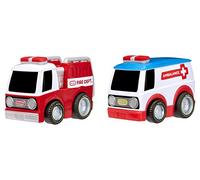 little tikes My First Cars Crazy Fast Cars - RACIN' Responders Pack de 2 - Vehículos de Emergencia de Juguete - Corre hasta 15 m - Diseño Realista - Desarrolla la imaginación - Edad: 2+ años