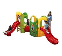 Little Tikes Parque Infantil Ajustable 8-en-1 Juego al aire libre 2 cajas Fomenta el juego activo Juegos de jardín y aventuras Para niños a partir de 2 años Natural