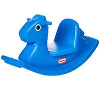 Little Tikes Caballo Balancín - Juego Activo con Asas de Fácil Agarre y Asiento Estable para Mayor Seguridad, Fabricación Duradera, Para Interiores y Exteriores, Azul, Edad 18+ meses